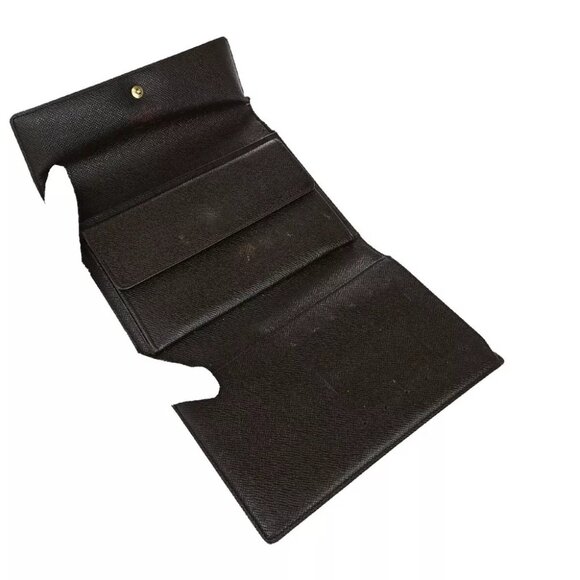 LOUIS VUITTON 3 Set Trifold Wallet Monogram Damier Ebene Leather Brown - Picture 6 of 9